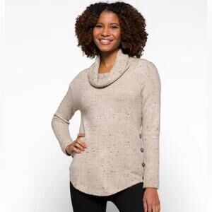 Fortune+Ive Women's Cowl Neck Casual Old Money Quiet Luxury Knit Sweater XXL